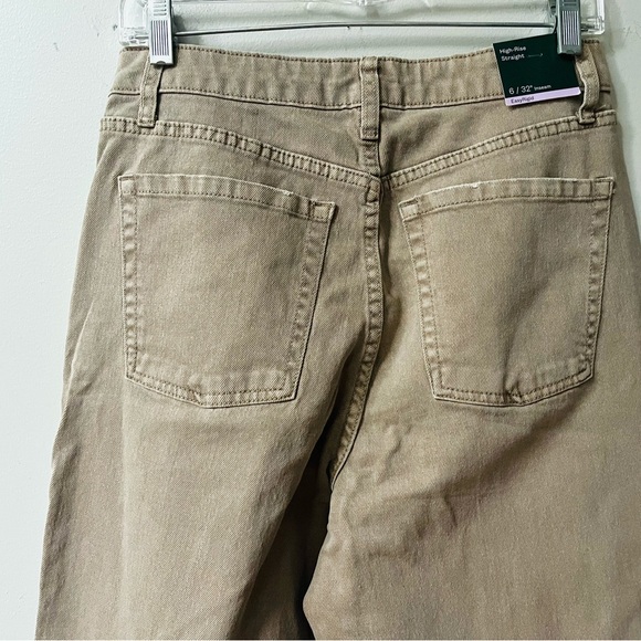 Wild Fable High Rise Straight Distressed Jeans Womens 6 Light Brown NWT - Picture 3 of 13